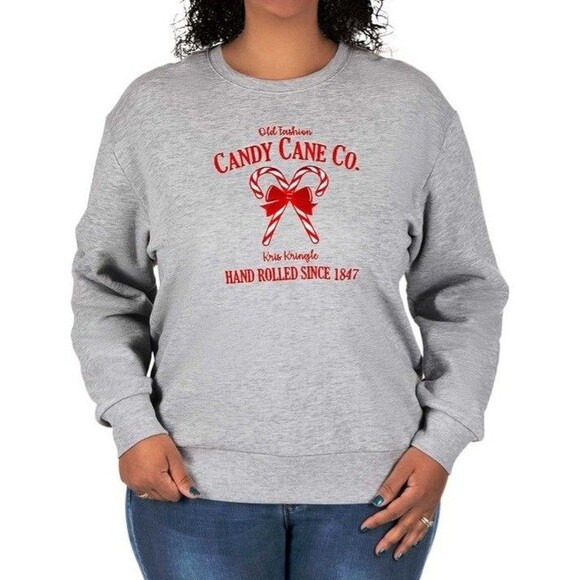 State of Mine Women's Pullover Cozy Warm Holiday Sweatshirt Sz XL Candy Cane Co - Picture 5 of 16